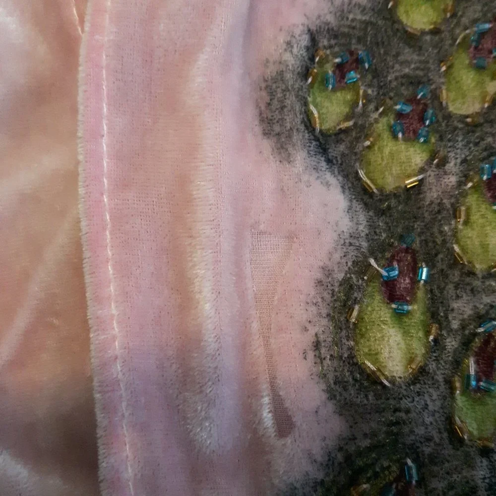 Hand made beaded long scarf or wrap - Picture 5 of 9